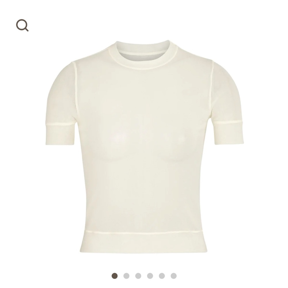 SKIMS Summer Mesh Tshirt in Bone size XL, new with tags.